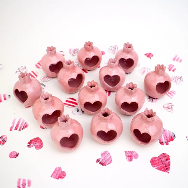 Wedding favors, Handmade ceramic pomegranate, pink pomegranate, ceramic, pomegranate vase, ceramics and pottery, wedding favor for guest - Image 6