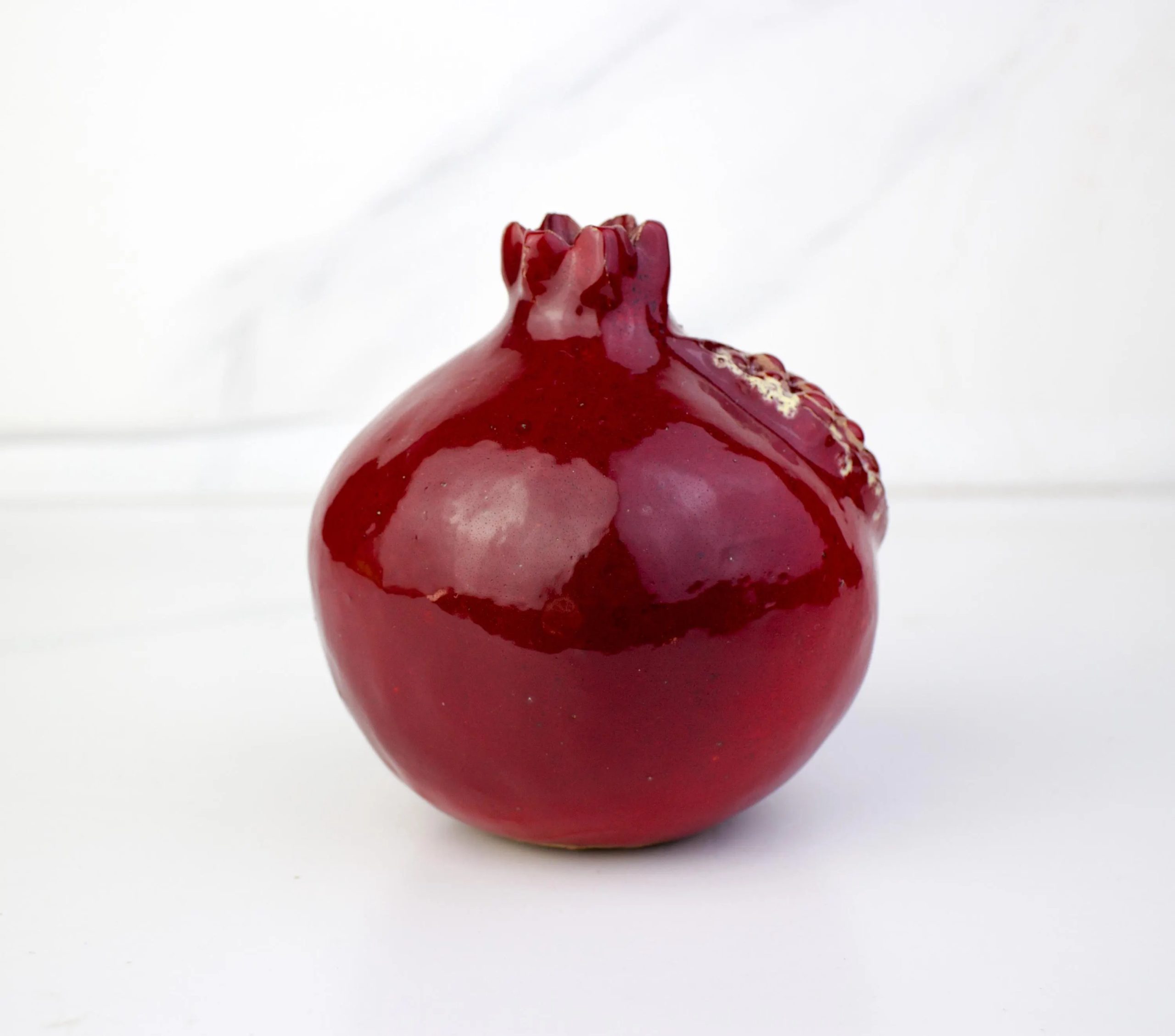 Pomegranate cracked style handmade, pomegranate, ceramic, ceramic pomegranate, ceramics and pottery, red ceramics, symbol for good fortune - Image 5