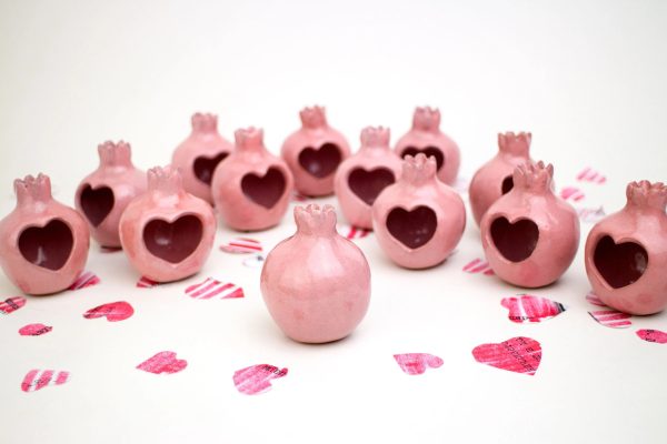 Wedding favors, Handmade ceramic pomegranate, pink pomegranate, ceramic, pomegranate vase, ceramics and pottery, wedding favor for guest - Image 7