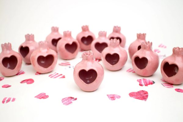 Wedding favors, Handmade ceramic pomegranate, pink pomegranate, ceramic, pomegranate vase, ceramics and pottery, wedding favor for guest - Image 8
