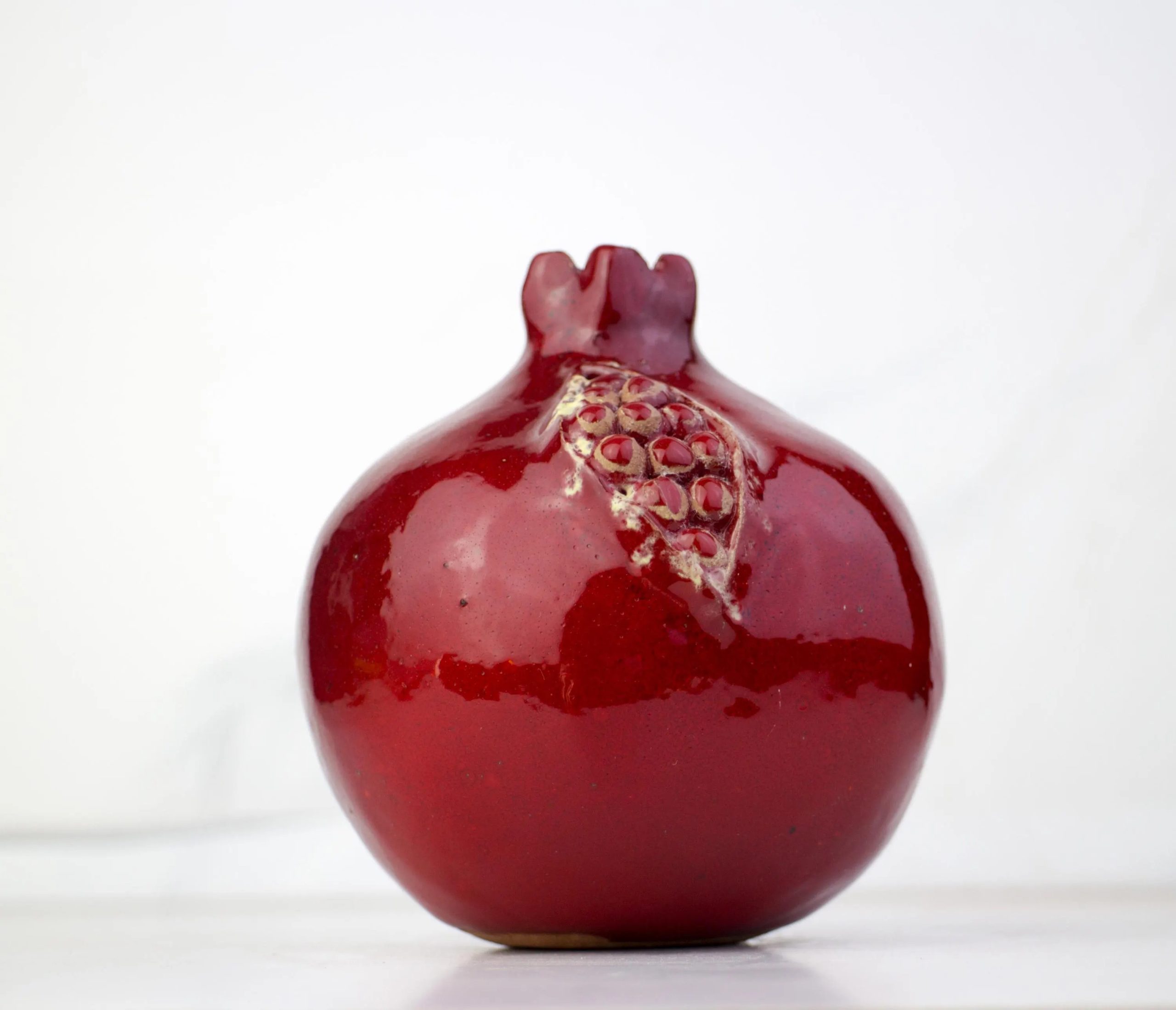 Pomegranate cracked style handmade, pomegranate, ceramic, ceramic pomegranate, ceramics and pottery, red ceramics, symbol for good fortune - Image 7