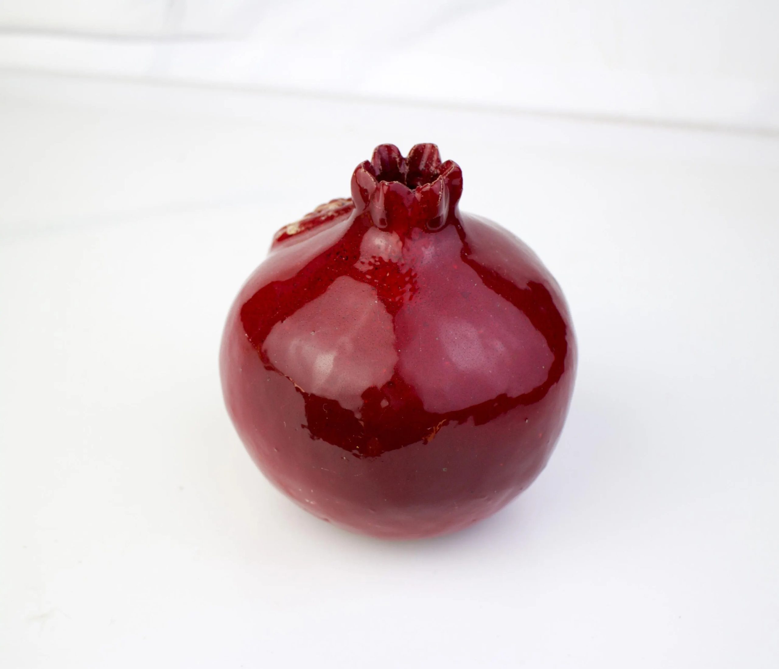 Pomegranate cracked style handmade, pomegranate, ceramic, ceramic pomegranate, ceramics and pottery, red ceramics, symbol for good fortune - Image 9