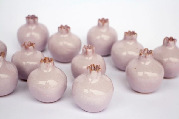 Wedding favors, Handmade ceramic pomegranate, pink pomegranate, ceramic, pomegranate vase, ceramics and pottery, ceramic wedding favor box - Image 3