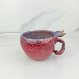 Handmade Pomegranate-Style Ceramic Coffee Cup