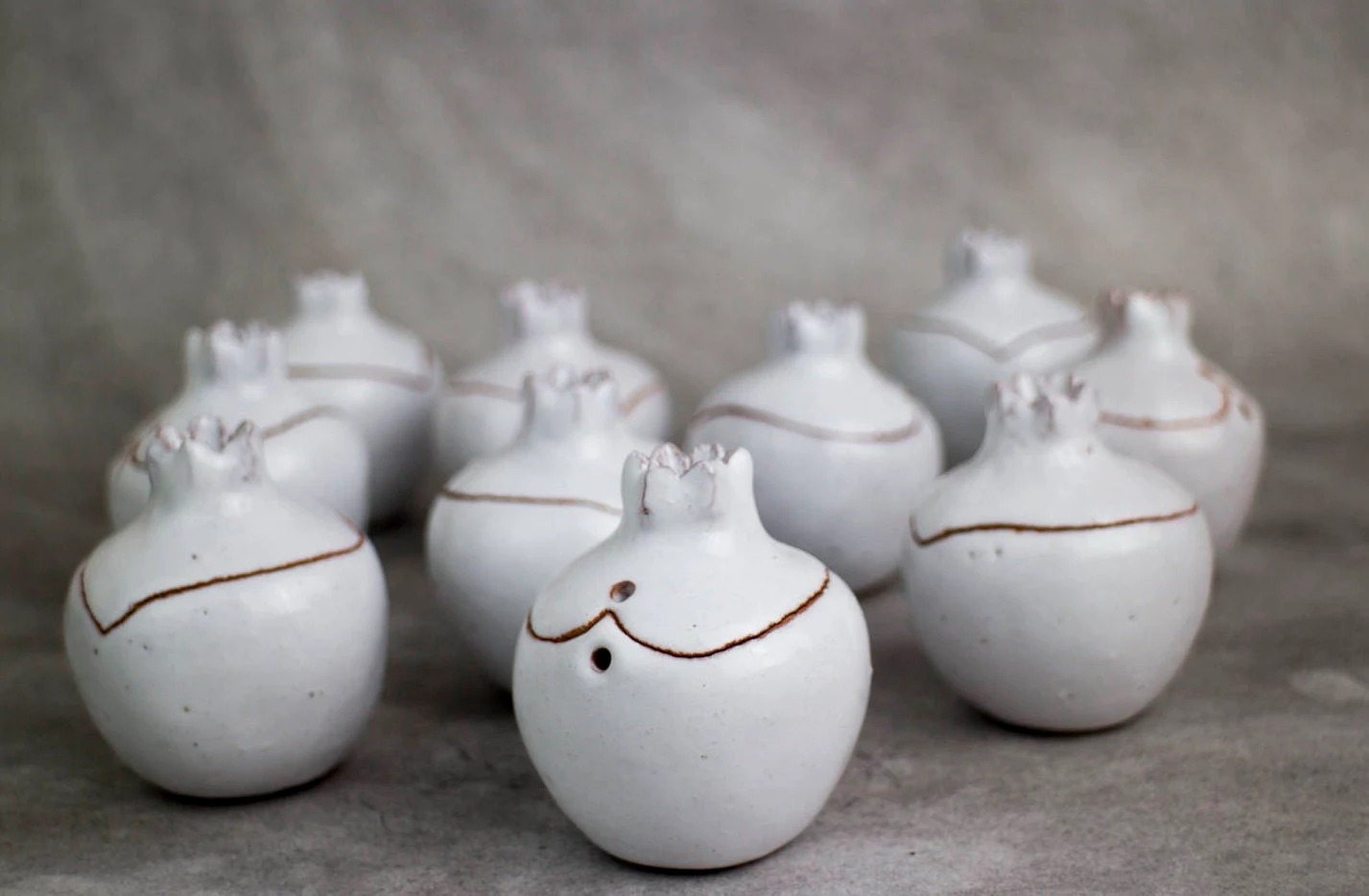 White Pomegranate wedding favor and gift, ceramic secret box pomegranate, pomegranate, ceramic pomegranate, wedding favor, wedding gift - Image 7