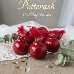 Handmade Ceramic Pomegranate – 5 cm – Optional Gift Bag Included