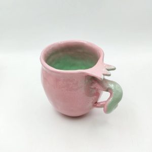 Handmade Ceramic Pomegranate Cup, Stoneware mug, pottery mug, ceramic mug, ceramics and pottery, PotterAsh